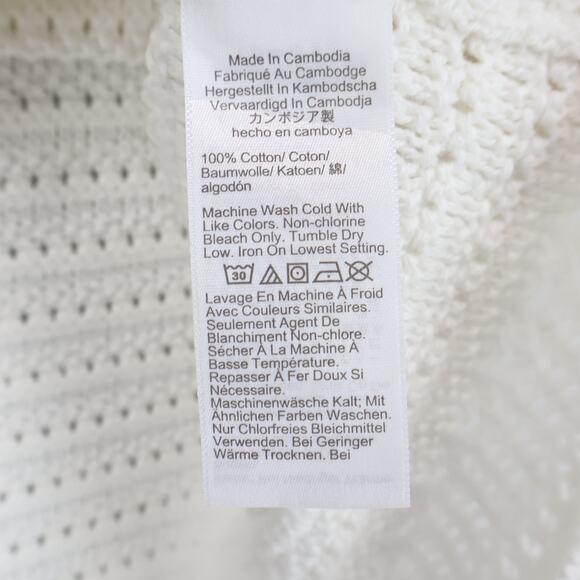 J.Crew Factory Crochet Sweater Tank Ivory Size XL NWOT - Picture 7 of 7